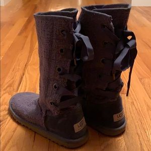 Knitted Lace Up Uggs